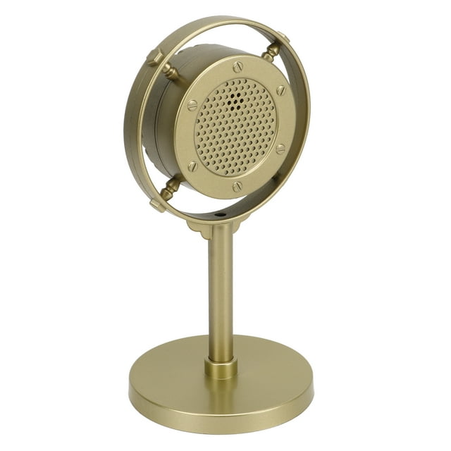 Retro Microphone Prop, Microphone Prop Model Decoration Classic For Costume Role Play Black,Gold,Silver