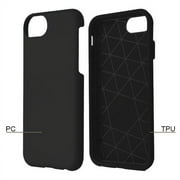 Apple iPhone 8, iPhone 7, iPhone 6 /6S Phone Case Slim Hybrid Shockproof Impact Rubber Dual Layer Rugged Protective Hard PC Bumper & Soft TPU Back Cover BLACK Case for Apple iPhone 8, 7, 6S, 6