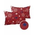 thumbnail image 2 of Memorial Day White Blue Star on Red Outdoor Pillow Covers Set of 2,Decorative Waterproof Throw Pillow Case,Patriotic Liberty Celebration Cotton Linen Soft Cozy Cushion Pillowcases, 2 of 7