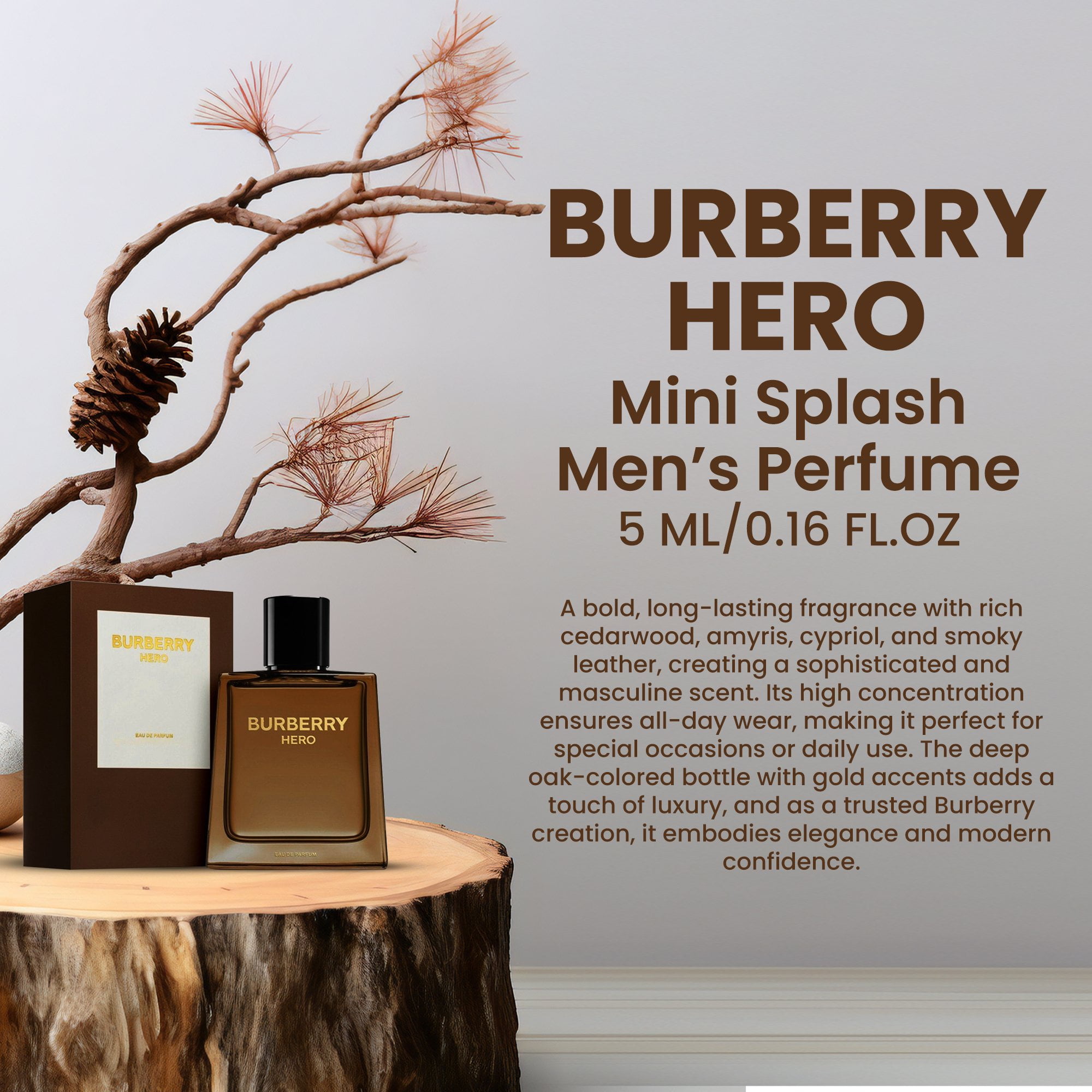 BURBERRY HERO オードパルファム 100ml Hero Eau de Parfum with Pine & Cedarwood - BURBERRY | Sephora