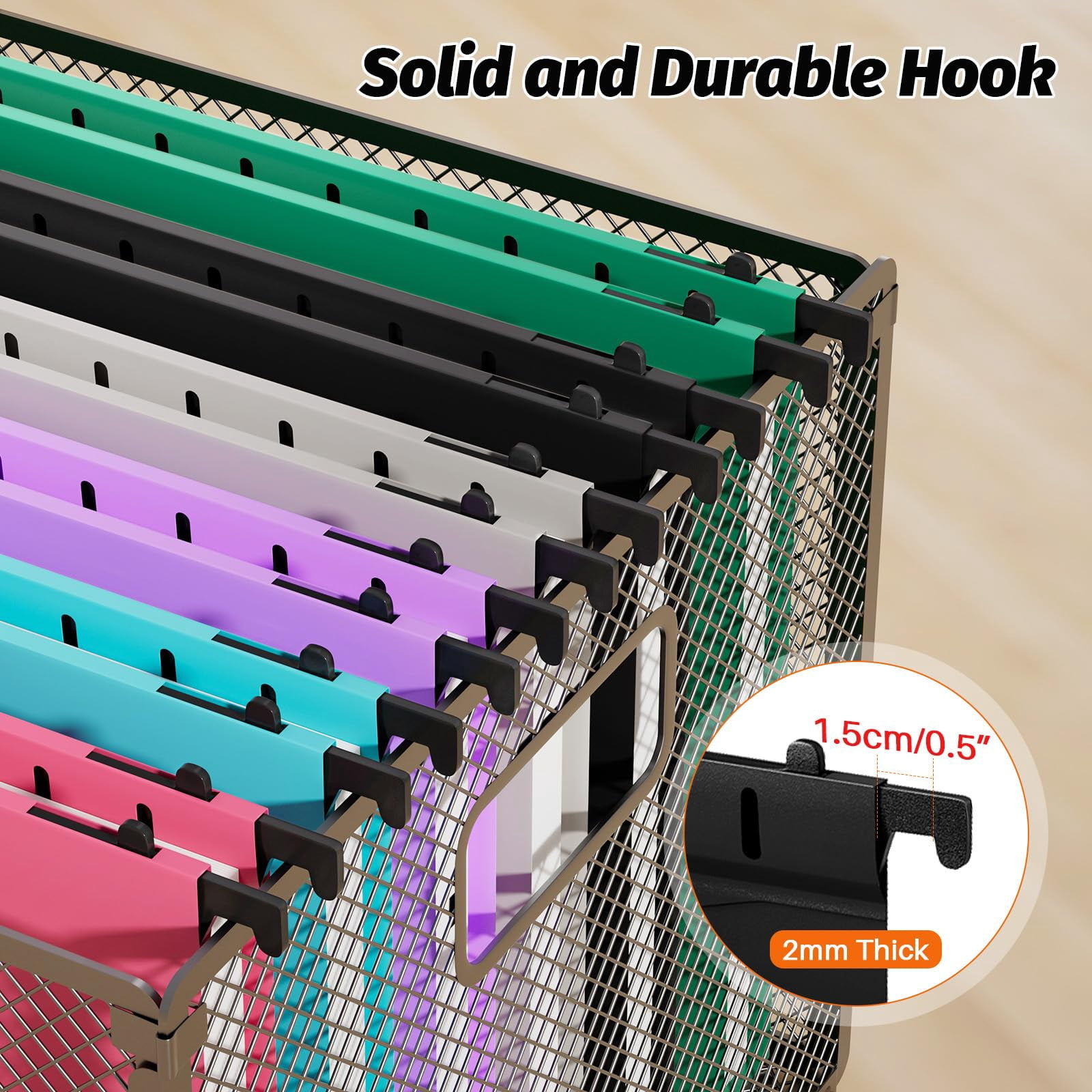 Extra Capacity Plastic Hanging File Folders 12 Pack Reinforced Hang Folder Heavy Duty 1 Inch Expansion Filing Cabinet Letter Size For Bulk Files/medical Charts (no Sealed  Assorted Colors)