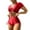 Red, variant on WTOBBY Women's Short Sleeve Two-Piece Swimsuit Set Sexy High Waisted Bathing Suit with Adjustable Straps for Summer Beach Pool Party,Black L