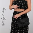 thumbnail image 3 of Rutledge & King Ashley Straw Crossbody Bag - Black, 3 of 6