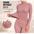 thumbnail image 4 of Mineart Women's Turtleneck Top Solid Slim Fit Light Stretchy Basic Layering Shirt, 4 of 8