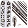 thumbnail image 1 of Xihbxyly Cadena para Decoración de Uñas, Juego de 12 Cadenas Metálicas Decorativas, Pegatinas de Aleación Versátiles para Uñas, Diseño Único Diy, Decoración para El Cuerpo Del Teléfono, Accesorio Mod, 1 of 3