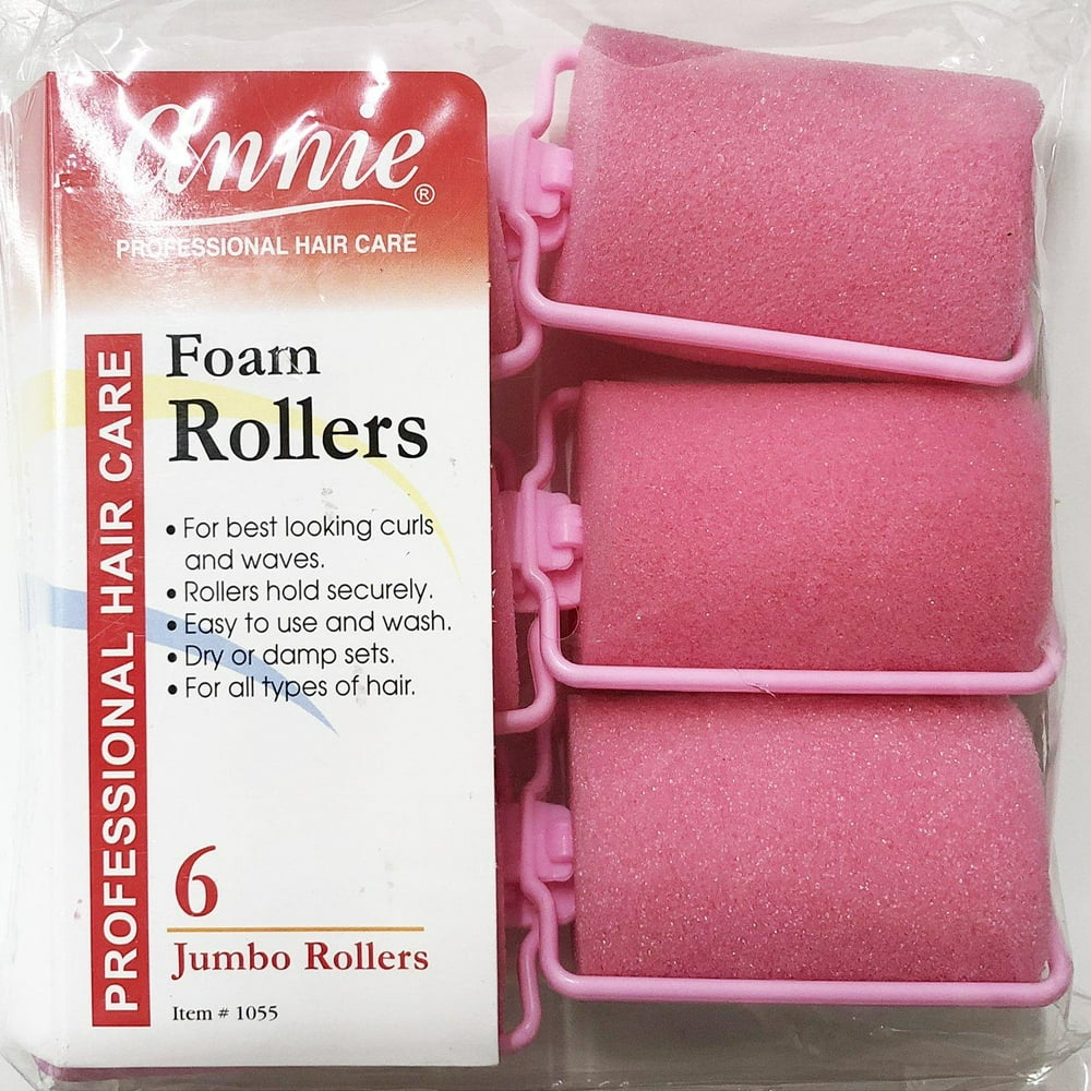 Annie Foam Rollers Pink, 1 1/4",Pack of 8 EA