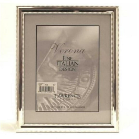 5x7 Metal Picture Frame Silver-Plate with Delicate Beading