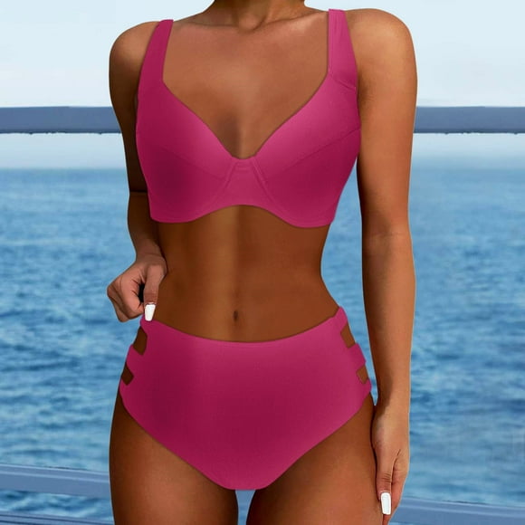 MKLEKYY Cover Ups for Swimwear Women Swimsuit Print Split Bikini Swimsuit Two Piece Women's Sexy Beachwear Swimwears Tankinis Set Swimwears Tankinis Set