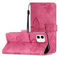 thumbnail image 1 of Compatible avec iPhone 12 Étui Embossée Papillon avec Portefeuille et Support, 1 of 5