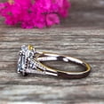 thumbnail image 3 of 7mm Cushion Cut 10k White Gold 2.30 Carat Aquamarine Engagement Ring Anniversary Ring HALO, 3 of 5
