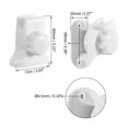 thumbnail image 2 of Soporte de ducha de mano ajustable de ABS blanco de 72x50x80mm, paquete de 3, 2 of 5