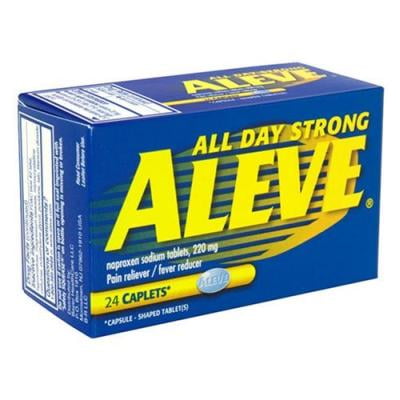 Aleve Pain Reliever/Fever Reducer Caplets, 24 ea