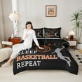 thumbnail image 4 of Castle Fairy Female Men Eat Sleep Basketball Bedding Comforter Set 2pcs,Sport Gaming Twin Comforter Sets Microfiber,Ball Game Breathable Bedding Set,Super Cozy Room Decor,Reversible, 4 of 8