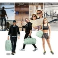 thumbnail image 4 of RIBONGZ Sports Gym Bag Travel Duffel Bag Waterproof Weekender Overnight Tote Carry on Bag with Wet Pocket & Shoes Compartment for Men Women Lightweight Adjustable Strap (Green), 4 of 6