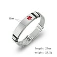 thumbnail image 5 of Pulsera de concientización sobre enfermedades de alerta médica de acero inoxidable para mujeres y hombres Pulsera de identificación de emergencia ajustable para adultos, niños TUNC Sencillez, 5 of 5