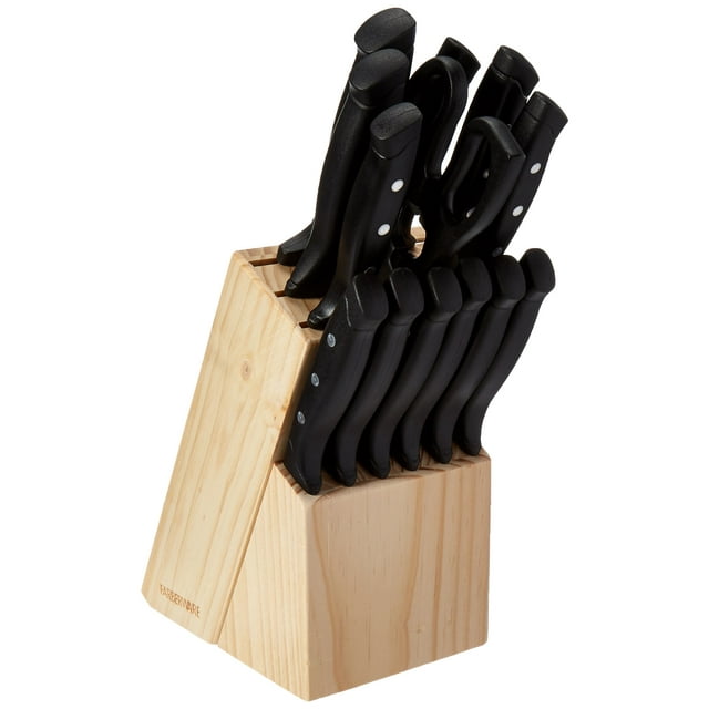 Juego de bloques de cuchillos Farberware de acero con alto contenido de carbono, 22 piezas