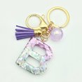thumbnail image 2 of LYMAYTER Heart-shaped Sequin Keychain Mug Accessory - Initial Letter Charm Keychain with Shiny Heart - shaped Sequins and Tassel, 2 of 6