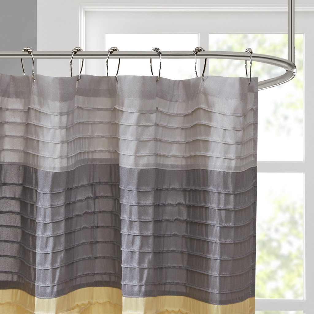Euroco Faux Silk Shower Curtain
