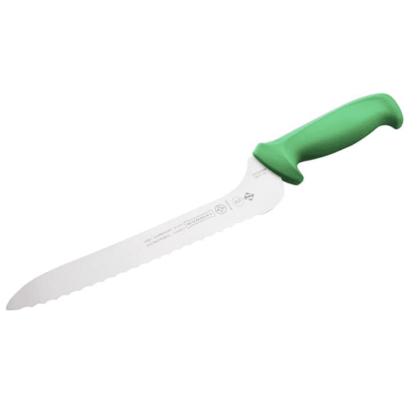 Mundial Professional 5600 Series Offset Serrated Edge Sandwich Knife, 9 inch Green