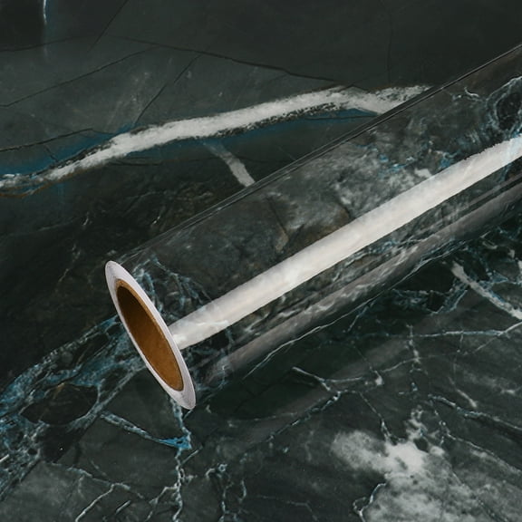 VEELIKE Antique Emerald Black Marble Contact Paper for Countertops Waterproof Peel and Stick Countertops for Kitchen Bathroom 15.7''x118'' Glossy Dark Green Marble Countertop Vinyl Laminate Sheet