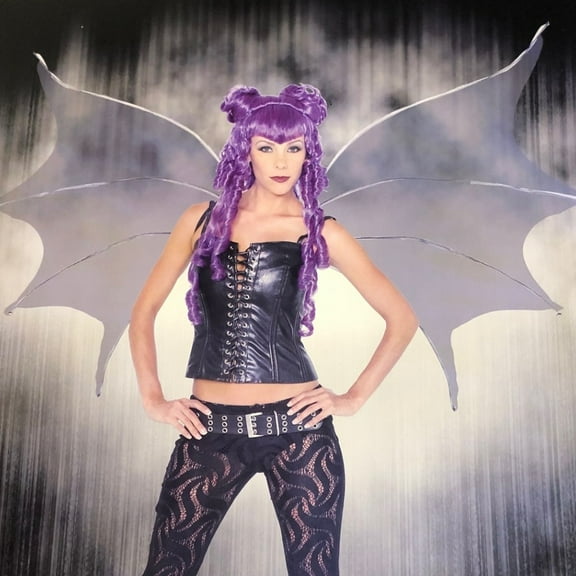 Womens Demonette Wings Halloween Costume Black