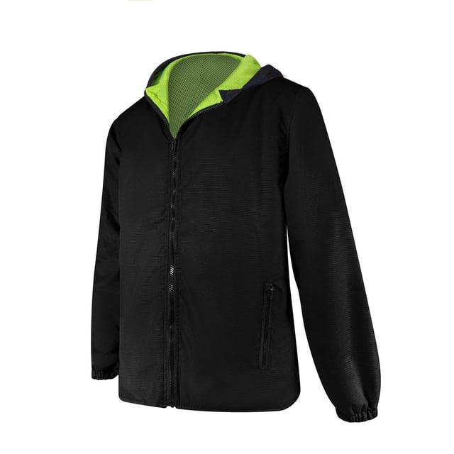 Chamarra promocional fluorescente con gorro y forro transpirable - Kirgust amarillo M