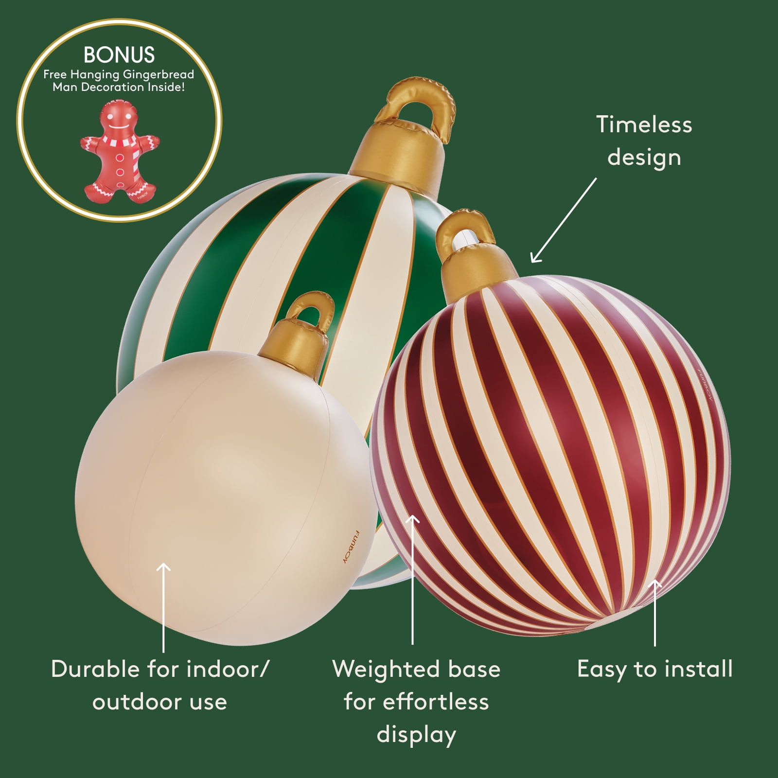FB 3PK STRIPE ORN
