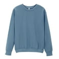 thumbnail image 6 of UJNDER Women's Solid Color Crewneck Sweatshirt Long Sleeve Casual Pullover Fall Winter Basic Sweatshirts for Women Light Blue M, 6 of 9
