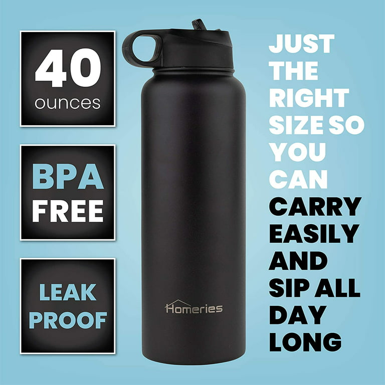 Simple Modern Water Bottle with Straw and Chug Lid Vacuum Insulated  Stainless Steel Metal Thermos | Reusable Leak Proof BPA-Free Flask for  Sports Gym