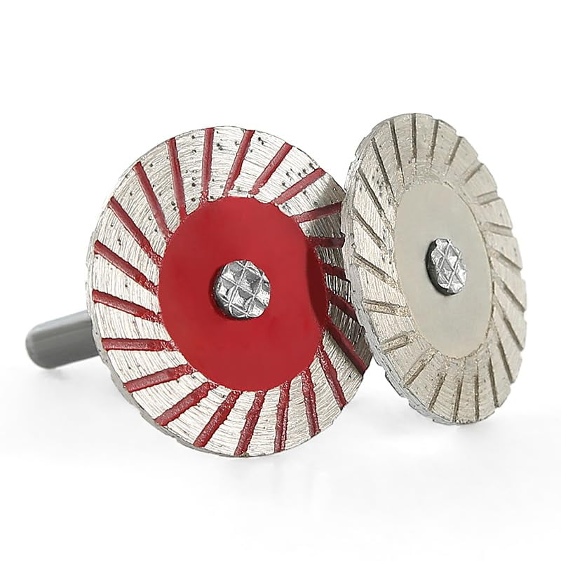 ABCISI 5-Piece 6mm Diamond Cutting Wheel Set,  Suitable for Rotary Tools - Mini Saw Blades with Mandrels for Dremel, Wood Carving, Jewelry Making & Precision Grinding