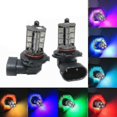 thumbnail image 1 of 2x H11 H8 H9 5050 DEL 27smd Rgb Phare de Voiture Ampoule Anti-Buée Lampe Télécommande, 1 of 3