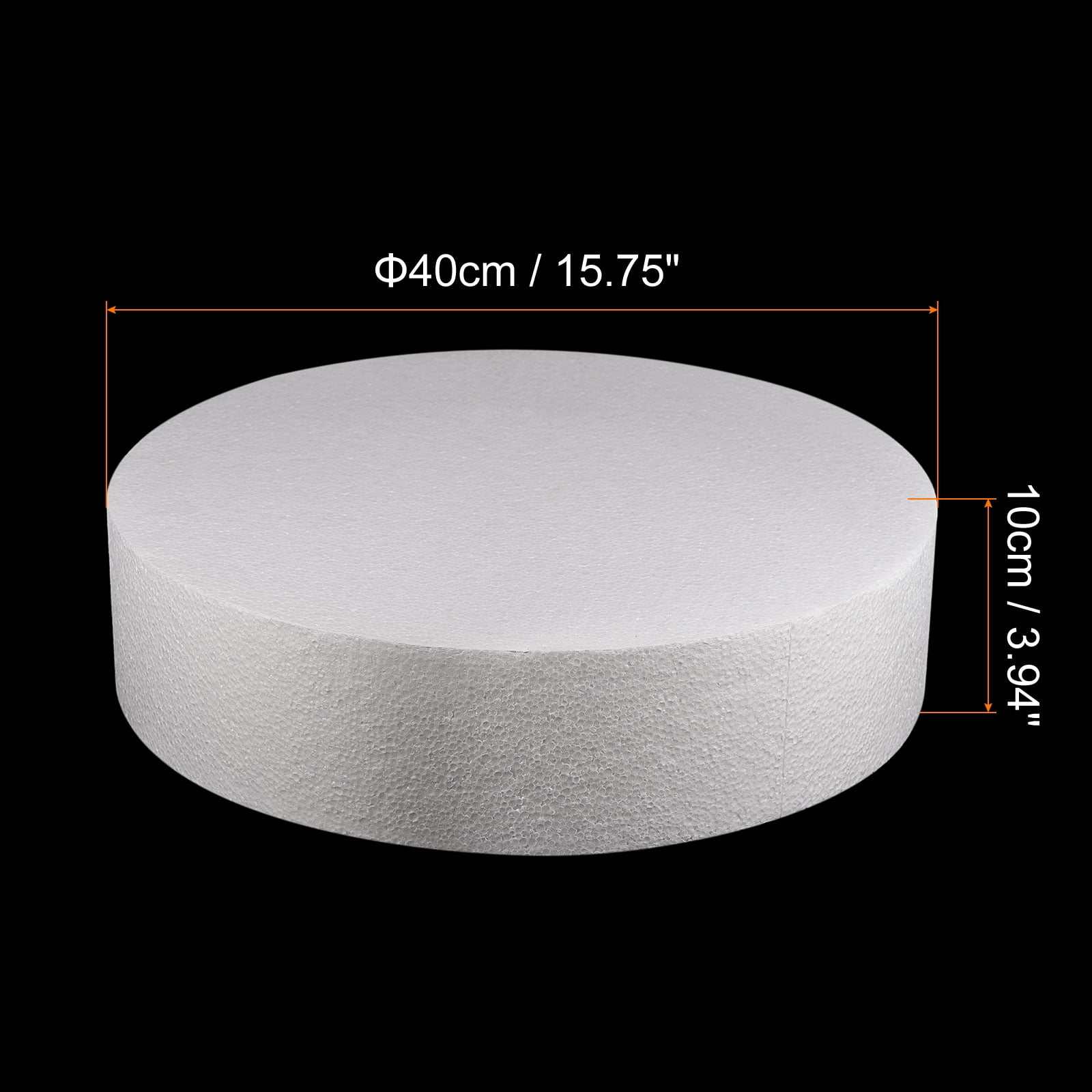 Uxcell Round Foam Cake Dummy 4 Inch x 16 Inch Circle Dummy Cake Set for Wedding Cakes, Birthday Cakes, Crafts 1 Pack
