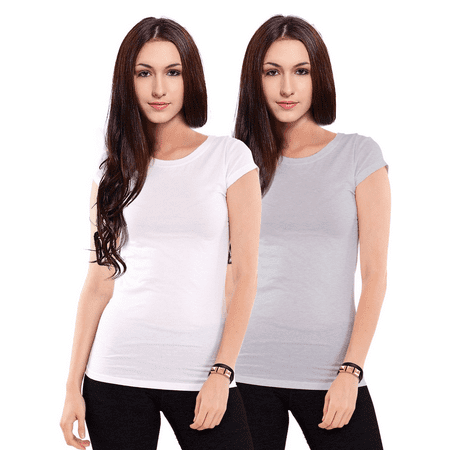 Graphic Kit Red Stock - Women's Solid Athletic Fit Short Sleeve Cotton Crew Neck T-Shirt