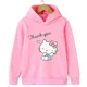 thumbnail image 3 of Sudadera con capucha de Hello Kitty para niños y niñas de 3 a 14 años con dibujos animados de Sunshine, estilo kawaii, informal, para la calle, deportiva, para niños, 3 of 5