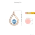 thumbnail image 3 of ANGARA Natural Floating Aquamarine Tulip Pendant with Diamonds in 14K Rose Gold for Women (Size-5mm) | March Birthstone, Birthday, Anniversary, Jewelry Gift for Women | Natural Aquamarine Necklace, 3 of 9