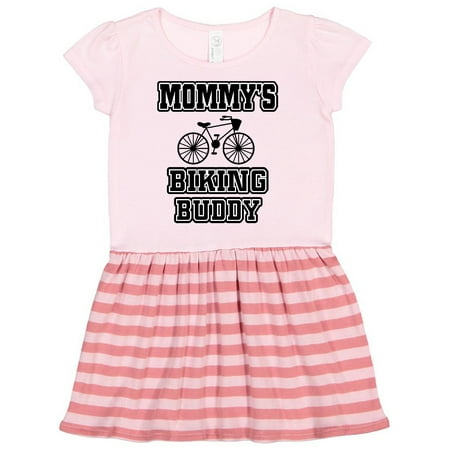 

Inktastic Mommys Biking Buddy Gift Toddler Girl Dress