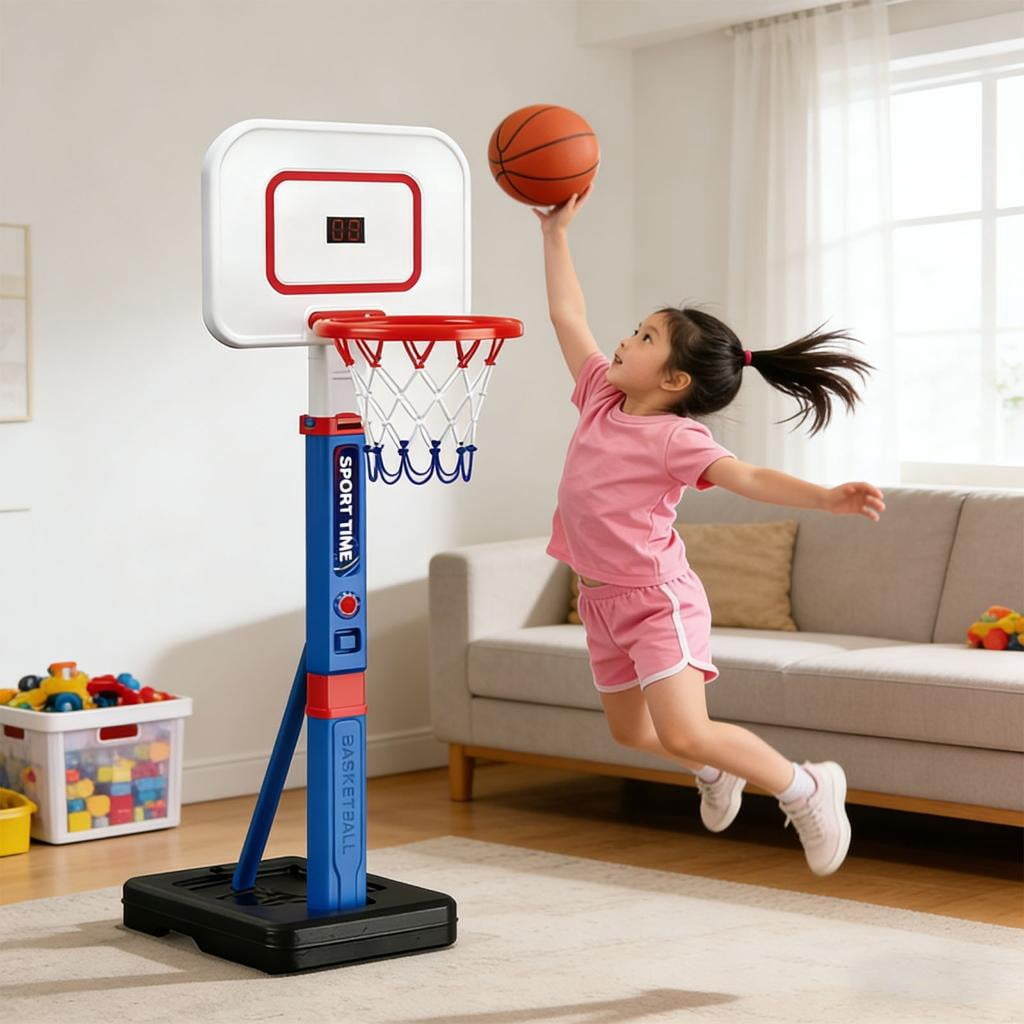 Yihuala Adjustable Basketball Goal Backboard Stand Basketball hoops Indoor Outdoor Toy Outdoor Sports Game Accessories