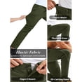 thumbnail image 5 of TACVASEN Men's Water Resistant Outdoor Hiking Pants Lightweight Quick Dry 6 Pockets Cargo Pants,Green,34, 5 of 8