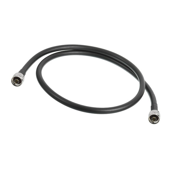 Uxcell Coaxial Cables 400 Type N Male to N Male Low Loss Coaxial Cable 3.2FT Black 1Pcs
