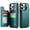 Green, variant on for iPhone 12 Pro Max Case with Card Holder, Wallet Case for Women Men with RFID Blocking, Durable Leather Kickstand Magnetic Clasp Shockproof Phone Case for iPhone 12 Pro Max