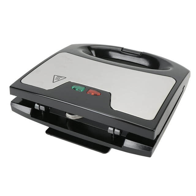 800W Electric Panini Press Maker with Non Stick, Safe Touch Handle, Portable Grill for Steaks, Burgers, Breakfasts
