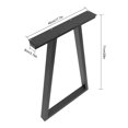 thumbnail image 4 of Flkoendmall 2Pc 28" Metal Table Legs Dining Table Legs Desk Legs Bench Legs for Coffee Table Black, 4 of 12