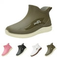 thumbnail image 2 of XIMIN Women Rain Boots Ankle Rain Shoes Anti-Slipping Waterproof Rainboots with Comfortable Lightweight Garden Rubber Rain Boot Outdoor Work Shoes Fishing Deck Boots, 2 of 6