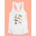 thumbnail image 3 of Cat Squad I Racerback Tank Women -June Erica Vess Designs, Female Small, 3 of 4