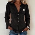 thumbnail image 2 of Evdexr Womens Tops Vintage Western Cowgirl V Neck Tees Button Down Fringe Short Sleeve Summer Soft Tshirts Comfortable Lounge Shirts Black XL, 2 of 4