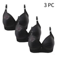 thumbnail image 2 of Timegard Bras for Women 3pc Wireless Full Support Adjustable Strap Print Breathable Comfy Daily Bras, 2 of 6