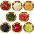 thumbnail image 7 of ABPETE 8Pcs 3.3inch Stainless Steel Sauce Dishes Round Mini Individual Saucers Bowl, Seasoning Dishes Sushi Dipping Bowl Appetizer Plates, for Sushi,Side Dishes,Dessert,Tomato Sauce,Soy,BBQ - Golden, 7 of 7
