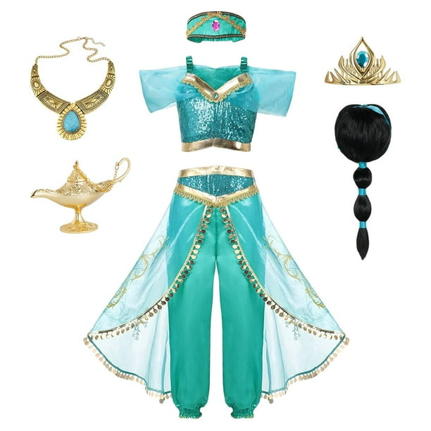 Disfraz de princesa de Disney para niñas, Tiana de Halloween, Jasmine, Tinkerbell, Frozen, Anna, regalo de cumpleaños Fivean unisex