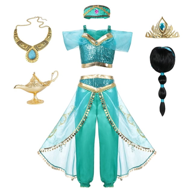 Disfraz de princesa de Disney para niñas, Tiana de Halloween, Jasmine, Tinkerbell, Frozen, Anna, regalo de cumpleaños Fivean unisex