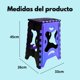 thumbnail image 5 of Banco Plegable Grande Portatil Plastico Soporta 120kg 1pz Acabado De La Estructura Mate Color Morado, 5 of 7